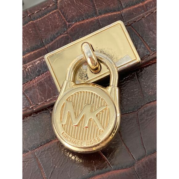 MICHAEL KORS EMBOSSED ANIMAL PRINT WOMENS CROSSBODY BAG - Picture 12 of 16